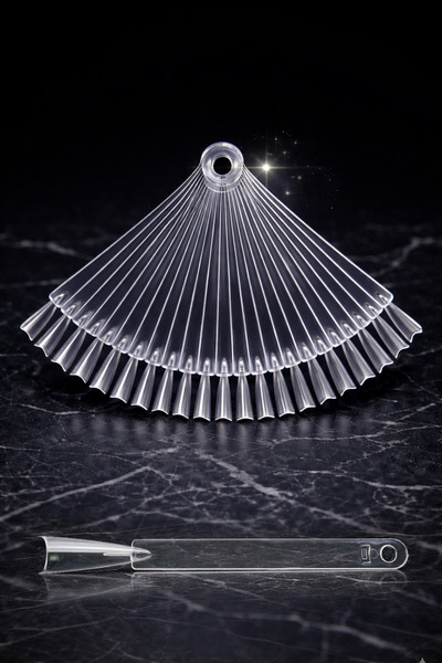 OJELY 50'li Şeffaf Tırnak Kartelası – Oje Renk Kartelası Halkalı / Nail Art R...