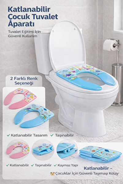 Binbirreyon Katlanır Çocuk Klozet Aparatı Tuvalet Eğitimi 25x35cm PA163