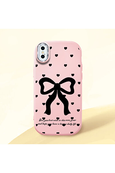 Hontinga iPhone XS Max Compatible Camera Protected Pink Soft Silicone Phone C...