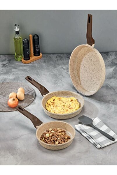PoloChef İnci 20-24-26 cm Cast Iron Pan Set