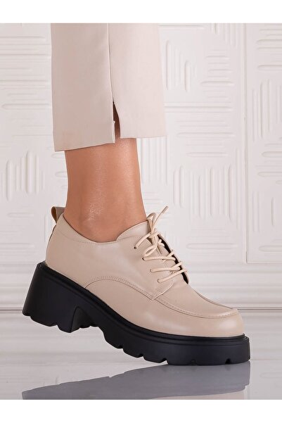 Rora Pantofi sport bej pentru femei, din piele ecologică, Misayna, mărimea 36