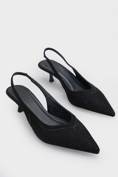 Capone Outfitters Flori Pointed Toe Mid-Heel Open-Back Women's Shoes