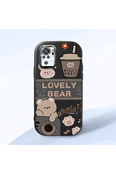 Hontinga Redmi Note 10S Compatible Camera Protected Black Soft Silicone Phone...