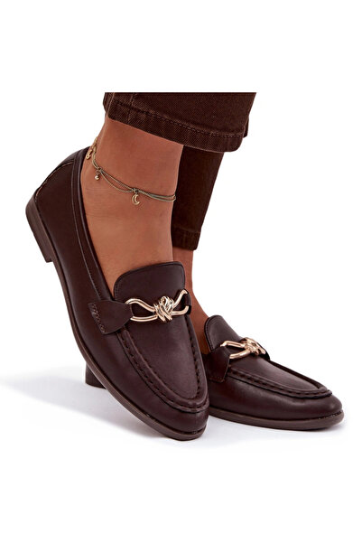 BOTO Women's Loafers with Decorative Detail Chocolate Raisins 41