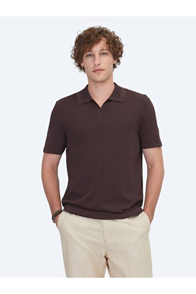 Kip Brown Plain Knit Knitwear