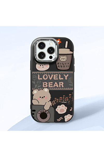 Hontinga حافظة هاتف من السيليكون الناعم باللون الأسود متوافقة مع هاتف iPhone ...