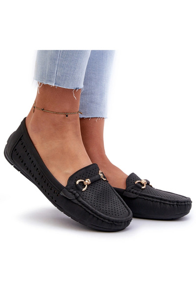 BOTO Loafers negri cu model zăbrele pentru femei Rasirna 38