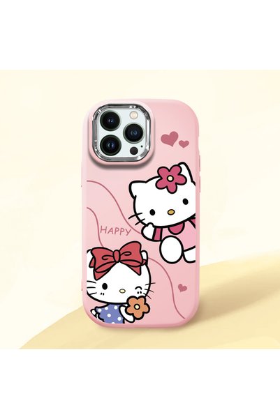 Hontinga iPhone 12 Pro Compatible Camera Protected Pink Soft Silicone Phone C...