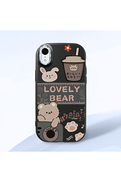 Hontinga iPhone Xr Compatible Camera Protected Black Soft Silicone Phone Case...