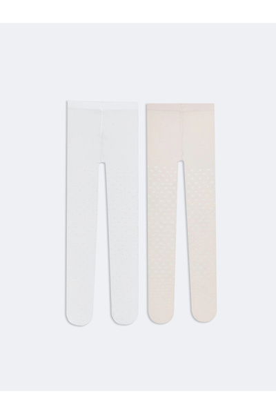 LC Waikiki LCW baby Ecru Pachet de cu buline chiloți subțiri pentru fetițe, p...