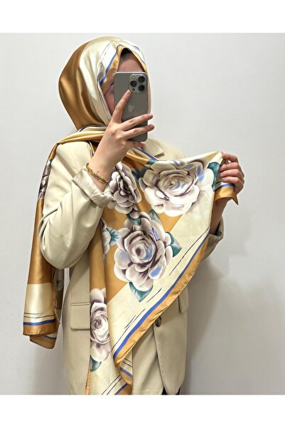 zesu co İthal Vual İpek Şal İç Göstermeyen Kaymayan Tesettür Şal