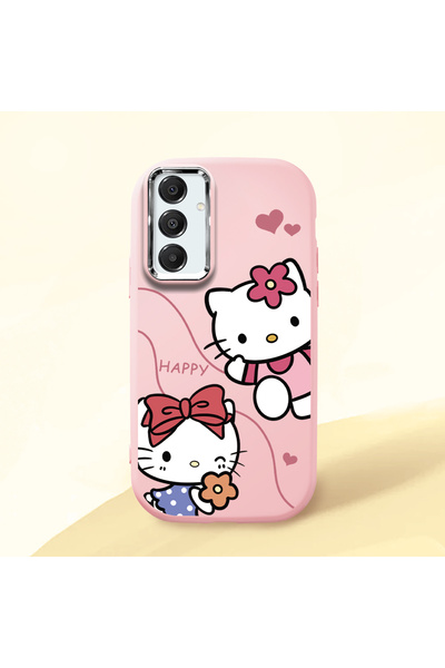 Hontinga Samsung Galaxy A16 Uyumlu Kamera Korumalı Pembe Yumuşak Silikon Tele...