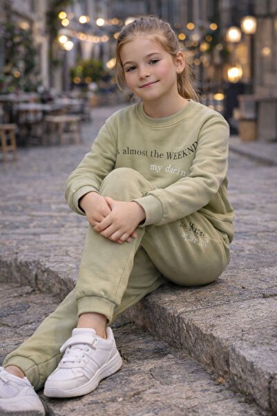 GMG Baby Girl's Sweatshirt-High Waist Sweatpants Set