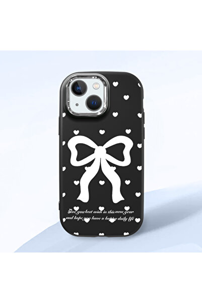 Hontinga حافظة هاتف من السيليكون الناعم باللون الأسود متوافقة مع كاميرا آيفون...