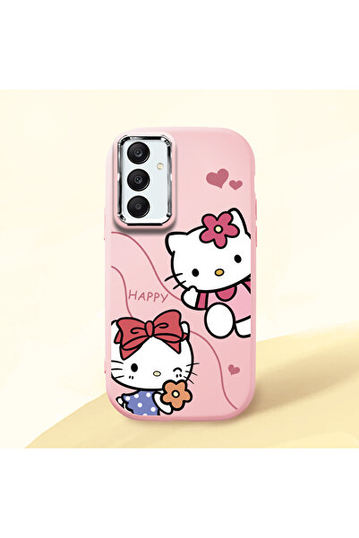 Hontinga Samsung Galaxy A25 Uyumlu Kamera Korumalı Pembe Yumuşak Silikon Tele...