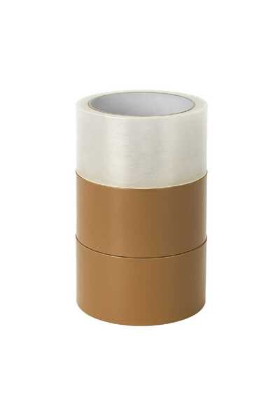 Vira Brown Tape, 2 pcs + Clear Tape, 1 pc, 50 Yards
