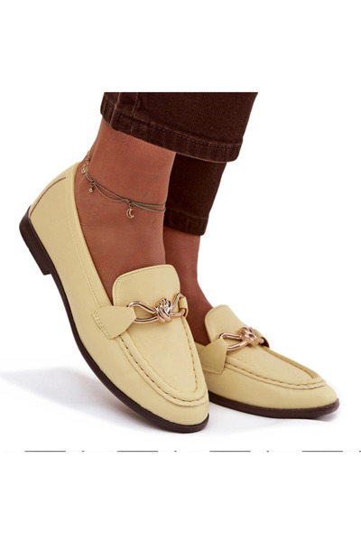 BOTO Women's Loafers with Decorative Detail Yellow Rosynne 37