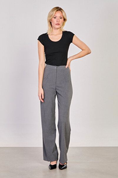 BARRELS AND OIL Woman Palazzo Pants 1001 - school grey