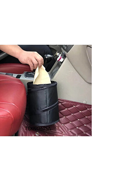 teknonisa In-Car Trash Can Foldable Ashtray Organizer Trash Bin