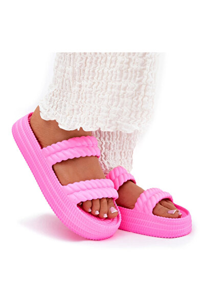 S.BARSKI Sandale ușor din spumă pentru femei cu platformă ZK51-001 Fuchsia 36