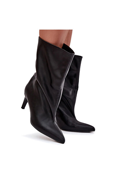 BOTO Slip-on women's ankle boots with high heel black Solvienne 41