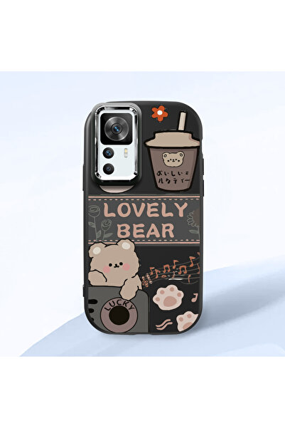 Hontinga حافظة هاتف من السيليكون الناعم باللون الأسود متوافقة مع كاميرا Redmi...