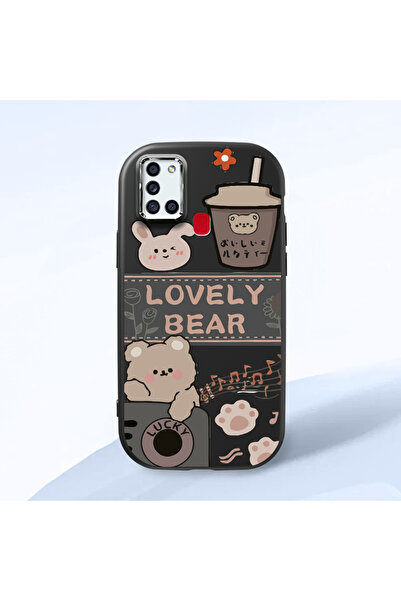 Hontinga حافظة هاتف من السيليكون الناعم باللون الأسود متوافقة مع هاتف سامسونج...