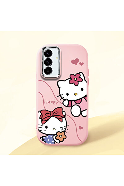 Hontinga Samsung Galaxy A56 Uyumlu Kamera Korumalı Pembe Yumuşak Silikon Tele...
