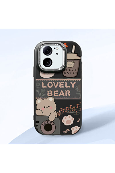 Hontinga حافظة هاتف من السيليكون الناعم باللون الأسود متوافقة مع كاميرا Mi 13...