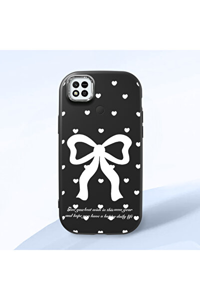 Hontinga حافظة هاتف من السيليكون الناعم باللون الأسود متوافقة مع كاميرا Redmi...