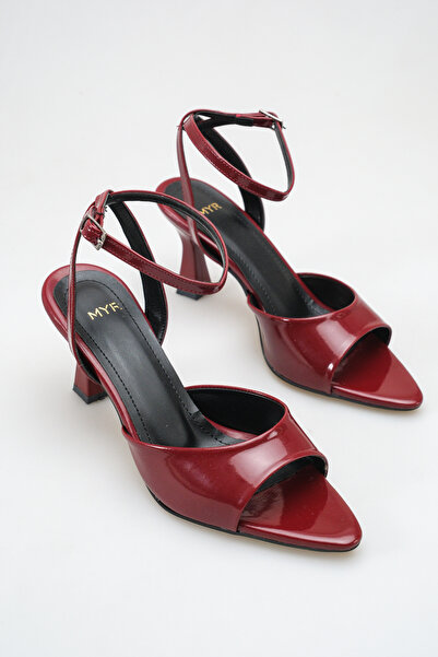 meyra'nın ayakkabıları Women's Pointed Toe Ankle-Tie Heeled Shoes Claret Red ...