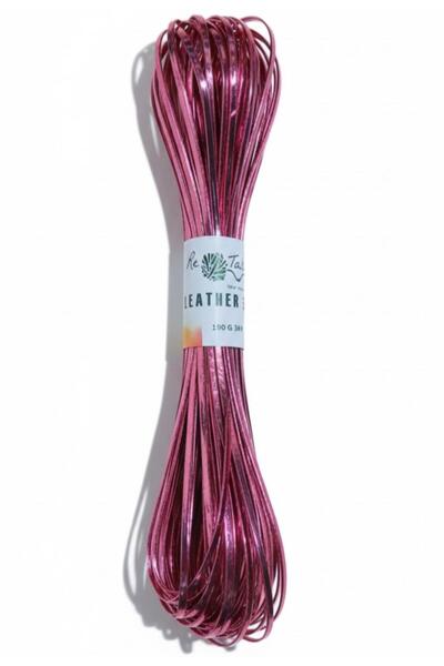 R.Tailor حبل جلدي معدني لعقدة الصينية 5 مم 38 متر لون وردي