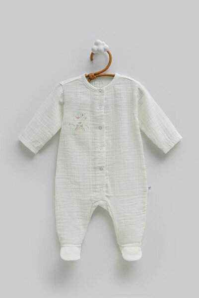 Caramell %100 Pamuk Müslin Kız Bebek Tulum - Special Fabric With Bamboo Fibers
