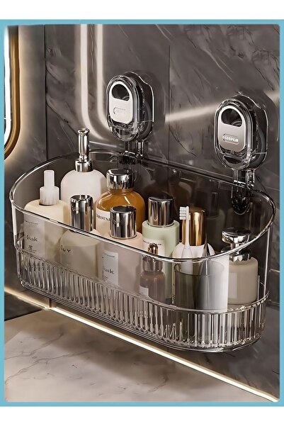 Generic Shower Caddy, Suction Cup Bathroom Organizer, No Drilling, Large Capa...