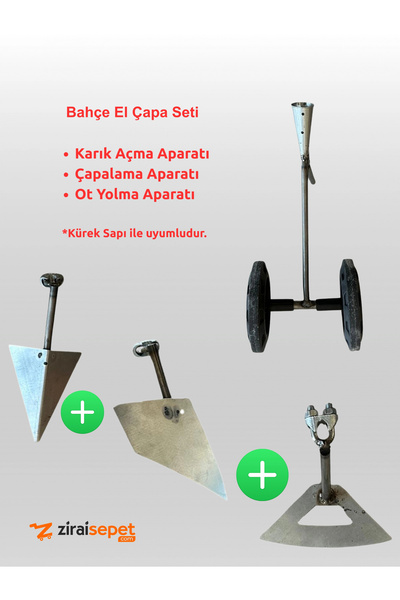 ziraisepet Zirai Sepet Üçlü El Çapa Makinası Çapalama Ot Yolma Ot Kesme Karık...