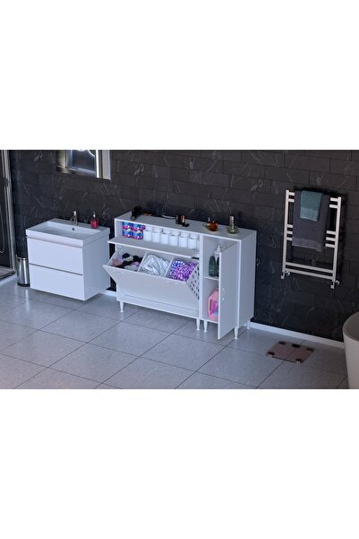 Vivense Yenice Banyo Dolabı, 75 Cm 2 Sepetli, 120 Cm