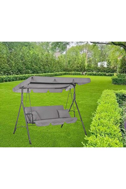 Selgot Balansoar de grădină gri, 3 persoane, structură metalică, 170 x 110 x ...