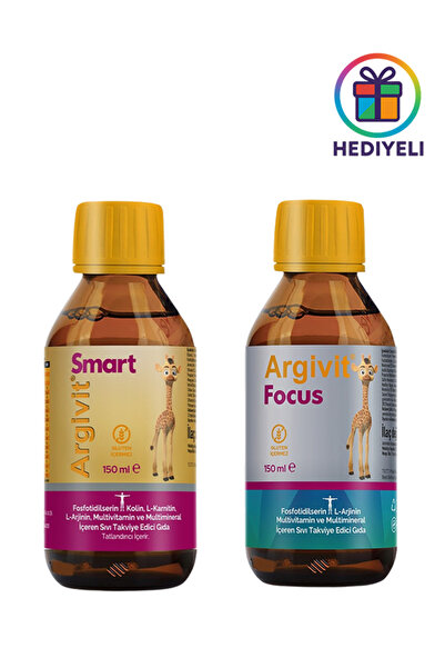 Argivit Smart Syrup 150 ml + Focus Syrup 150 ml (with Gift Mug)