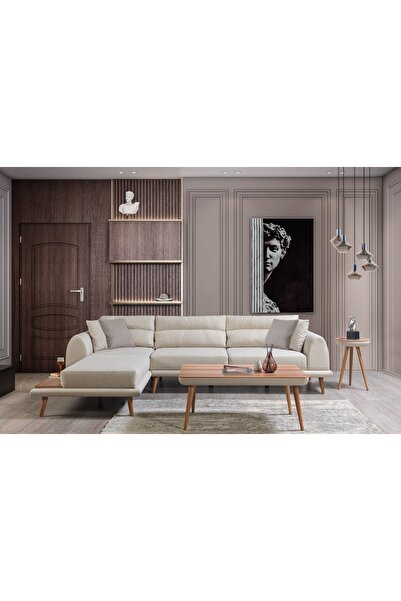 Vivense DEKOR KÖŞE KOLTUK, KREM, SOL KÖŞE