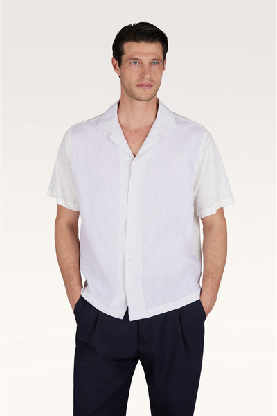 PAUL&SHARK Men's Woven Linen Shirt