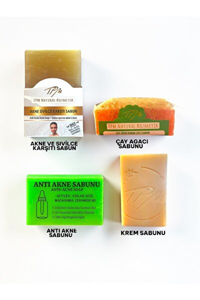 Tpm Akne ve Svlce Karşıtı Sabun, Çay Ağacı Sabunu, Anti Akne Sabunu ve Hediye...