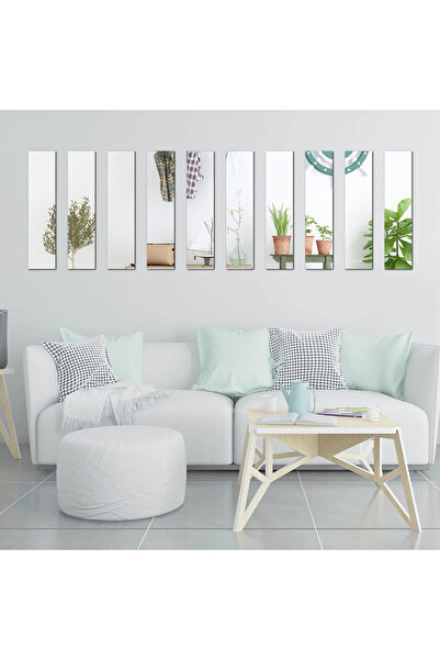 MaffStuff Rectangular Self-Adhesive Decorative Acrylic Mirror 35 x 8 cm for W...