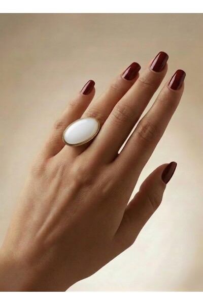 Delicate Reign - Enameled Gold Plated ADJUSTABLE RING