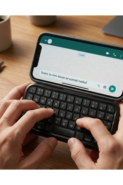 shopwave Mini Kablosuz Bluetooth Klavye USB Şarjlı Taşınabilir Klavye