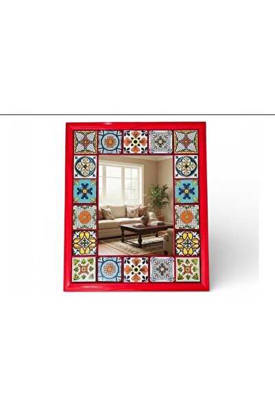 Vivense COLORS EL YAPIMI MASİF AHŞAP AYNA