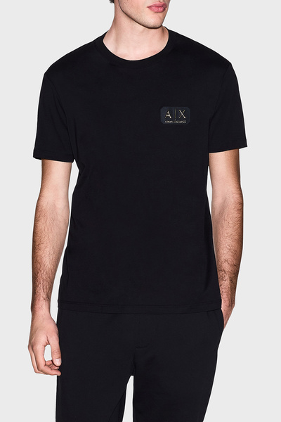 Armani Exchange Με λογότυπο Βαμβάκι Regular Fit Crew Neck T-shirt Ανδρικό T-s...