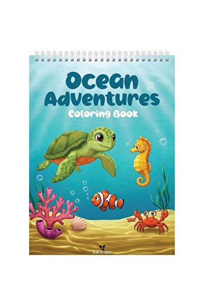 OBRO Carte de colorat cu desene și aventuri oceanice pentru copii – 40 de pag...
