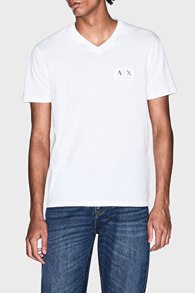 Armani Exchange Tricou cu logo bumbac Regular Fit cu decolteu în V Tricou băr...