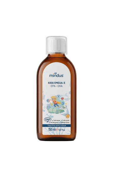 mindus Kids Omega-3 Portakal Aromalı Şurup 150 ml