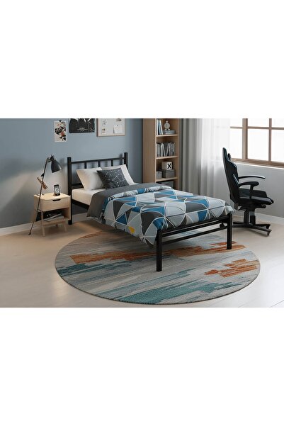 Vivense Titan Tek Kişilik Metal Karyola, Siyah, 90X200